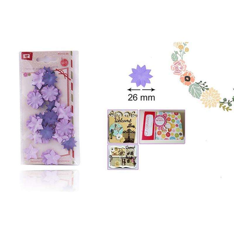 LapizPapel - Blister De Flores De Papel 2cm X 38Uds Marca Madrid Papel Color  Violeta Pastel