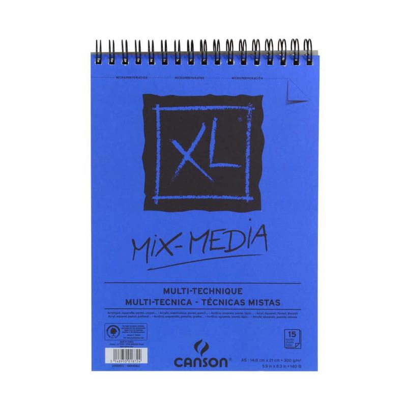 LapizPapel Croquera XL Para Tecnicas Mixtas Anillada Papel 300 Gr 